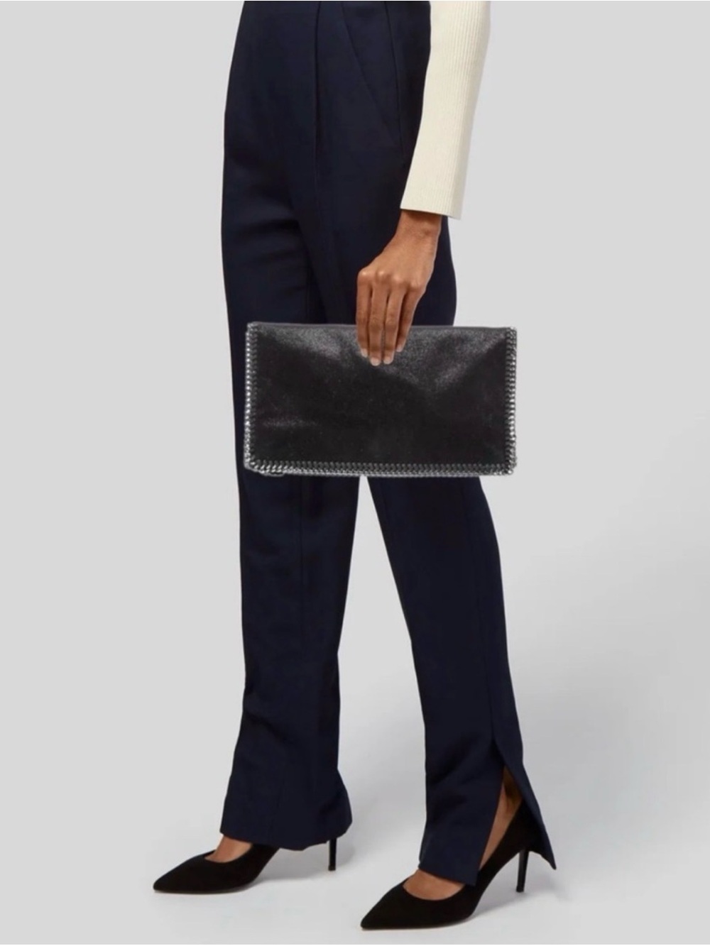 NWOT Stella McCartney Falabella shaggy deer clutch - Picture 2 of 11